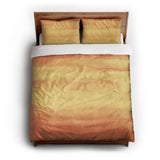 Jacinda Watercolor Fire Orange Ombre queen - cotton - White Backing