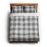 Buffalo Plaid Light Grey queen - cotton - White Backing