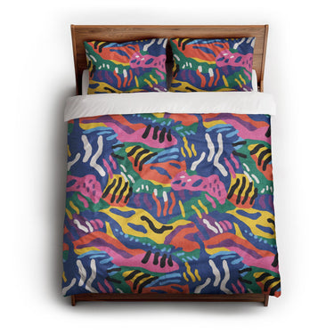 Giulia Multicolor queen - cotton - White Backing