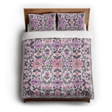 Corriana Pink & Purple queen - cotton - White Backing