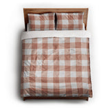 Buffalo Plaid Light Terracotta queen - cotton - White Backing