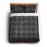 Buffalo Plaid Charcoal Black queen - cotton - White Backing