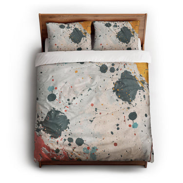 Colin Paint Splatter Multicolor queen - cotton - White Backing