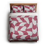 Twyla Checkered Fuchsia queen - cotton - White Backing