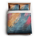 Eloise Blue & Pink queen - cotton - White Backing