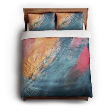Eloise Blue & Pink queen - cotton - White Backing