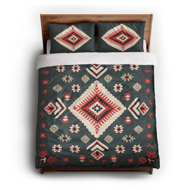 Solano Sage & Terracotta queen - cotton - White Backing