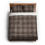 Buffalo Plaid Dark Cedar Brown queen - cotton - White Backing