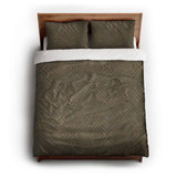 Terlingua Olive & Terracotta queen - cotton - White Backing
