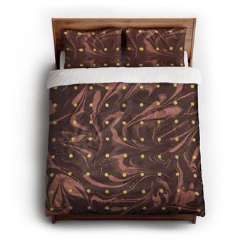 Acid Burn Clay & Yellow Duvet Cover
