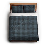 Buffalo Plaid Dark Navy queen - cotton - White Backing