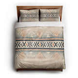 Loxcie Ivory & Blue queen - cotton - White Backing