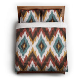 Dyani Sky & Umber queen - cotton - White Backing