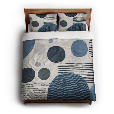 Charl Blue queen - cotton - White Backing