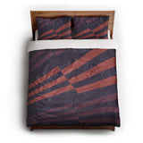Prisma Purple & Coral queen - cotton - White Backing
