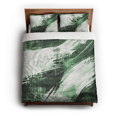 Emil Forest Green queen - cotton - White Backing