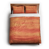 Ophelia Watercolor Fire Orange Balayage queen - cotton - White Backing