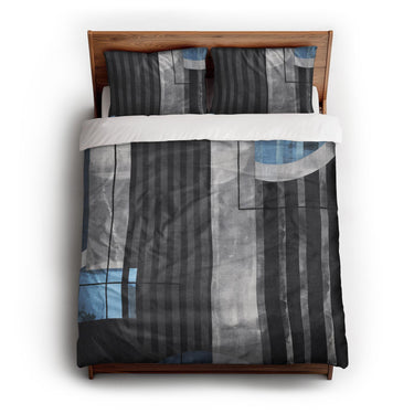 Gordian Dark Blue queen - cotton - White Backing