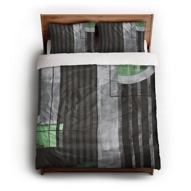 Gordian Dark Green queen - cotton - White Backing