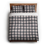 Wallace Plaid Navy & Red queen - cotton - White Backing