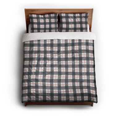Wallace Plaid Navy & Red queen - cotton - White Backing