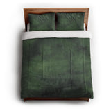 Andromeda Watercolor Navy & Kelly Green in Full/Queen (88" x 88") Size