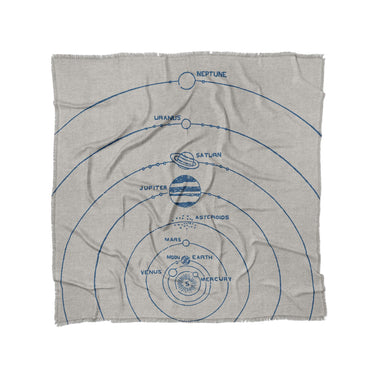 Solar System Blue & Ivory in Full/Queen (88" x 88") Size