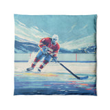 8 Bit Pond Hockey in Full/Queen (88" x 88") Size