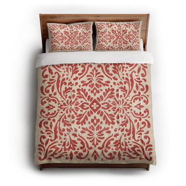 Floranna Ivory & Red in Full/Queen (88" x 88") Size