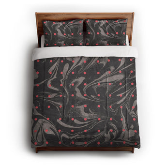 Acid Burn Greige & Infrared Comforter