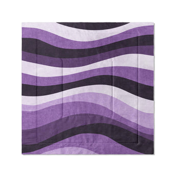 Sinuous Purple Monochrome in Full/Queen (88" x 88") Size