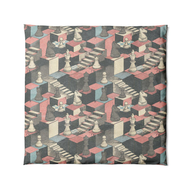 Harmon Surreal Check Blue & Pink in Full/Queen (88" x 88") Size