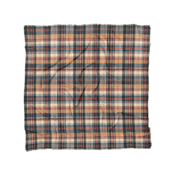 MacPherson Plaid Navy & Gold in Full/Queen (88" x 88") Size