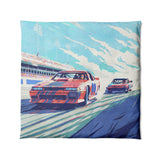 8 Bit Stock Cars in Full/Queen (88" x 88") Size