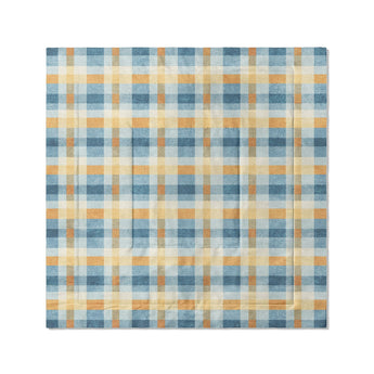 Monroe Plaid Blue & Yellow in Full/Queen (88" x 88") Size
