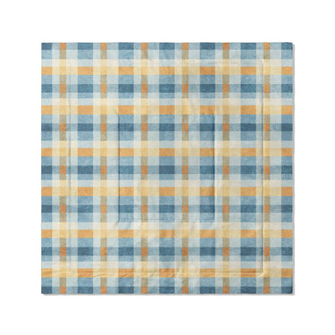 Monroe Plaid Blue & Yellow in Full/Queen (88" x 88") Size