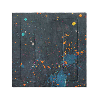 Jacob Navy & Orange in Full/Queen (88" x 88") Size