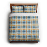 Monroe Plaid Blue & Yellow in Full/Queen (88" x 88") Size