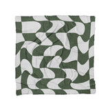 Twyla Checkered Army Green in Full/Queen (88" x 88") Size