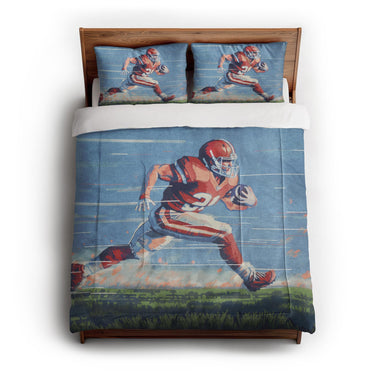 8 Bit Running Back in Full/Queen (88" x 88") Size