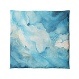 Zephyr Watercolor Azure Blue in Full/Queen (88" x 88") Size