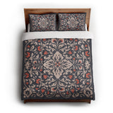 Annette Navy & Orange in Full/Queen (88" x 88") Size