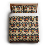 Tribal Birds Black in Full/Queen (88" x 88") Size