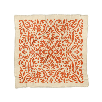 Floranna Ivory & Orange in Full/Queen (88" x 88") Size