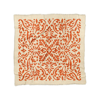Floranna Ivory & Orange in Full/Queen (88" x 88") Size