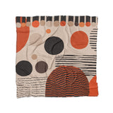 Charl Orange & Taupe in Full/Queen (88" x 88") Size