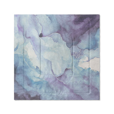 Zephyr Watercolor Blue & Purple in Full/Queen (88" x 88") Size