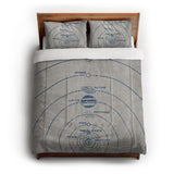 Solar System Blue & Ivory in Full/Queen (88" x 88") Size
