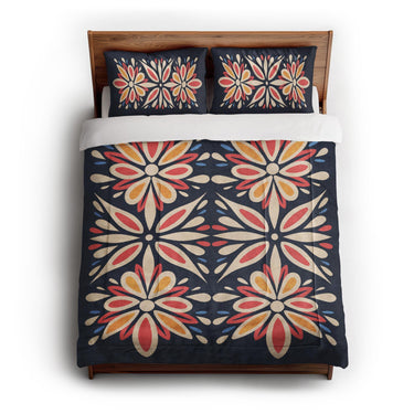 Jasmina Navy Multicolor in Full/Queen (88" x 88") Size