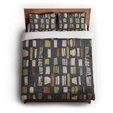 Milo Navy Lime & Terracotta in Full/Queen (88" x 88") Size